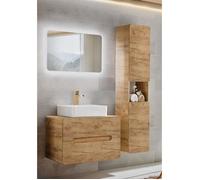 Ensemble meuble vasque à poser + Grande armoire - 80 cm - Archipel Craft