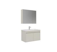 Ensemble Meuble Vasque avec Miroir (2 Pièces) "Arno 85" - 85 x 45 x 52 cm - Cashmere