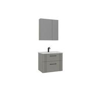 Ensemble Meuble Vasque avec Miroir (2 Pièces) Bari 65 v2 Matte Cashmere 65 x 45 x 55 cm