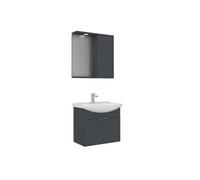 Ensemble Meuble Vasque avec Miroir Hanah Home Purus 65 - Matte Anthracite - 65 x 50 x 58 cm