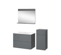 Ensemble meubles bain Izan, 4 pièces avec armoire de milieu, Gris, Vicco