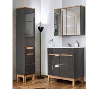 Ensemble meubles de salle de bain complet - Gris - 80 cm - Cintra Graphit