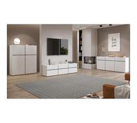 Ensemble Meubles de Salon Havana - Buffet Haut, Meuble TV, Buffet Bas - Design Moderne Blanc et Noir