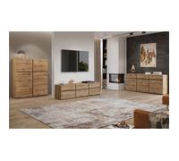 Ensemble meubles de salon HAVANA - Buffet haut, meuble TV, buffet bas - Design moderne chêne et noir
