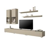 Ensemble Meubles de Salon Ramos - Beige Clair - Design Contemporain sans LED