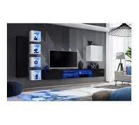 Ensemble meubles de salon SWITCH XXVI design, coloris noir et blanc. 40 Noir
