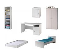 Ensemble Meubles Robin 6 Pieces Blanc Avec Gigogne