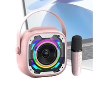 Ensemble microphone et haut-parleurs, haut-parleur portable avec microphone | Parti Microphone avec haut-parleur | Appareils vocaux portables avec poignée et lumières RVB, amplificateur de musique