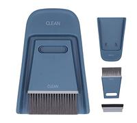 Ensemble Mini Balai et Pelle à poussière |Outil de Brosse d'entretien de Bureau/Clavier/Voiture |Balai à Main Compact pour la Maison et Le Bureau |Gobelet à débris à Prise