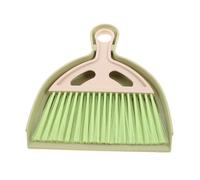 Ensemble mini balai et pelle de table vert en plastique pour poussière | Format compact facile à ranger, nettoyage des miettes et saletés fines, pour tiroirs et tables, usage bureau et cuisine