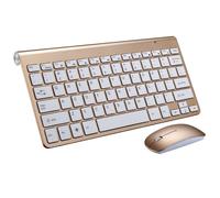 Ensemble Mini-clavier et souris sans fil portable 2.4G, pour ordinateur portable, Mac, ordinateur de bureau, Smart TV, PS4