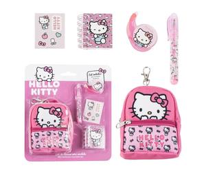 Ensemble mini sac Ã dos Cerda Hello Kitty Rose 19,5x22,5x4,5 cm