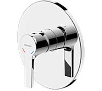 Ensemble mitigeur de douche encastré Bravat Chicago 3555062, mitigeur monocommande, chromé