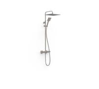 Ensemble mitigeur mural 2 voies pour douche Project Acier - TRES 22119101AC