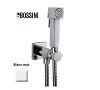 Ensemble mitigeur progressif avec flexible et douchette CUBE-BRASS blanc mat - BOSSINI E38003045