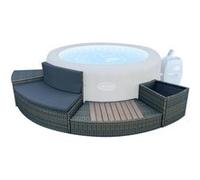 Bestway Ensemble mobilier 4 modules pour spa gonflable Lay-Z-Spa rond 180 cm Marron G