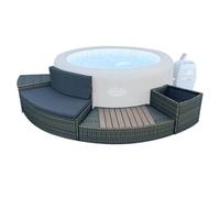 Bestway Entourage rotin pour spa Lay‑Z‑Spa Ø 200 cm Gris Anthracite