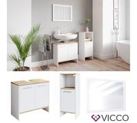Ensemble mobilier de salle de bains Elvio blanc sonoma Vicco