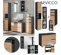 Meubles bain J-Shape, 4 pièces, Gris, Vicco 38203
