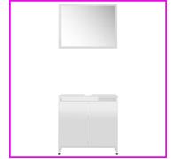 Ensemble mobilier de salle de bains , meuble sous-vasque - KEENSO - Ensemble de meubles de salle de bain Blanc brillant Dbaiyi-Ddis