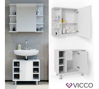 Ensemble mobilier de salle de bains VICCO FYNN - Armoire de toilette, meuble sou