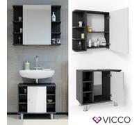 Ensemble mobilier de salle de bains VICCO FYNN - Armoire de toilette, meuble sou