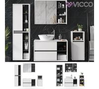 Ensemble mobilier de salle de bains Viola blanc anthracite Vicco