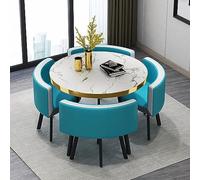 Ensemble moderne de 4 pièces avec chaises, table de café, table et chaises, design compact, idéal pour une utilisation professionnelle, taille 90 cm, élégant et élégant
