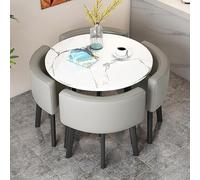 Ensemble moderne de 4 pièces avec table et chaises de salle à manger pour bureau, réception, club ou salle de conférence, meubles ronds, carrés pour négociations commerciales dans la cuisine ou la