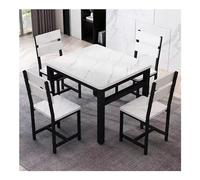 Ensemble moderne de 5 pièces pour 4 meubles de cuisine et de salle à manger avec table et quatre chaises, parfait pour les petits espaces.