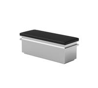 Ensemble Moderne De Banc Et De Tabourets De Café en Acier Inoxydable, Sièges De Zone D'attente Industrielle Minimaliste for Les Magasins De Thé Au Lait, Canapé Long(C)