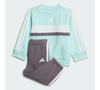 Ensemble molleton ras-du-cou 3 bandes Tiro Seasonal Essentials Enfants Semi Flash Aqua / White / Grey Strata 12-18M