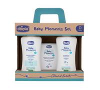Chicco – Coffret bain Baby Moments – gel corps, shampooing et eau de Cologne