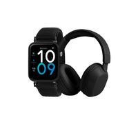 Ensemble Montre Connectée Et Casque Audio Tikkers Smart Series 13 (bracelet En Tissu À Libération Facile) Noir TU