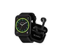 Ensemble Montre Connectée Tikkers Smart Series 13 et Écouteurs Bluetooth Rose Noir Enfant