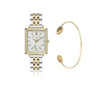 Ensemble montre et boucle d'oreille femme Amelia Parker Desert Doré 14x14 mm