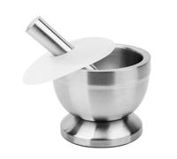 Ensemble mortier et - Bol en acier inoxydable antidérapant, outil de broyage portable, broyeur d'assaisonnement, accessoire de purée d'ail, équipement de préparation manuel longue durée | Tâches