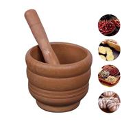 Ensemble mortier et, bols à guacamole, hachoir à ail, hachoir, mortier et | Broyeur, outils d'assaisonnement, prépare du guacamole frais, sauce, pesto