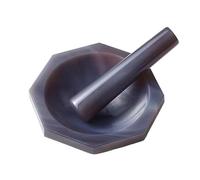 Ensemble mortier et pilon en agate naturelle - 30 mm à 130 mm - Outil de broyage durable for et le laboratoire, 1 pièce(10cm)