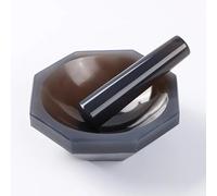 Ensemble mortier et pilon en agate naturelle de qualité supérieure for broyage en laboratoire (tailles 30 à 130 mm)(ID80mm)