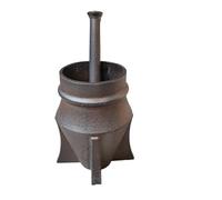 Ensemble mortier et pilon en fonte, broyeur à herbes rustique traditionnel, broyeur à épices robuste for cuisine, décoration intérieure et objets de(S)