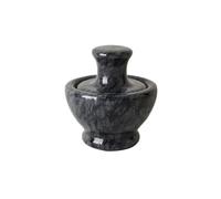Ensemble mortier et pilon en marbre for épices, pestos, pâtes, bol de guacamole(Noir)