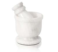 Ensemble mortier et pilon en marbre Radicaln blanc 2,5 pouces Broyeur à main fait main pour la cuisine Idéal petit ensemble mortier et pilon Moulin à épices et broyeur à ail