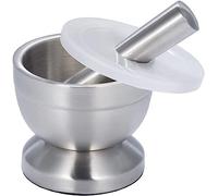 Ensemble mortier et pilon, Ensemble mortier et pilon en acier inoxydable avec couvercle for moudre les épices, les pilules et les herbes, lot de 1