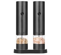 Ensemble moulin à poivre électrique - Moulin à piment avec lumière LED rechargeable | Moulin à poivre automatique, broyeur à grossièreté réglable pour cuisine barbecue