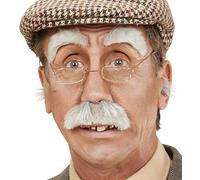 Ensemble moustache et sourcils Gris Grand-père Détection Barbe Schnauzer