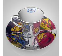 Ensemble Mug Et Assiette Miroir DC Comics Justice League ABYSTYLE