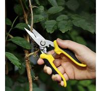 Ensemble multifonctions de cisailles de jardin, comprenant des cisailles pour la cueillette des fruits, un émondeur de branches et des lames droites/courbées, outils de jardinage Taille UniqueAcier in