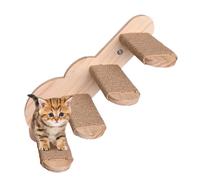 Ensemble mural d'escalade pour chat | Escalier en bois peu encombrant pour chatons, échelle d'intérieur élégante pour la vie en appartement, idéal pour les chats ludiques dans les chambres et les