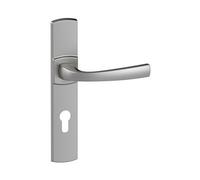 Paire de poignées de porte à cylindre Vachette MUZE chrome velours